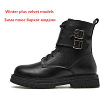 Load image into Gallery viewer, New casual women shoes autumn winter hot leather round head Martin boots classic retro fashion comfortable simple women&#39;s boots