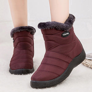 2019 Women's Boots Waterproof Chunky Shoes Woman Winter Warm Fur Winter Boots Women Super Warm Ankle Boots Platform Botas Mujer